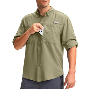 Camisa de Pesca Personalizada de Manga Larga UPF 50, Absorbe la Humedad, Transpirable con Forro de Malla, Ropa Deportiva con Protección UV para Hombre, Senderismo y Exteriores - Product Image 1
