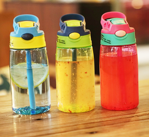 480ml People's Duckbill <b>Straw</b> Plastic Water Bottle, Popular/trendy Sports Water <b>Flask</b> - Product Image 2
