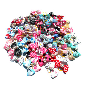 Pince à cheveux à nœud simple pour animaux de compagnie accessoire fournitures pour chiens épingle à cheveux super mignon tête fleur <span class=keywords><strong>chien</strong></span> couvre-chef cravate à cheveux en peluche - Product Image 4