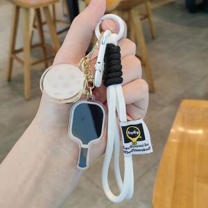 Meilleures ventes : Porte-clés raquette de pickleball avec breloques en corde faite main, pendentifs pour sacs de sport - Product Image 2