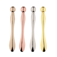 Mini cuillère à maquillage en métal doré Logo personnalisé applicateur de crème pour le visage spatule outil Logo personnalisé Mini spatule cosmétique