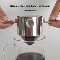 Infuseurs à café et à thé réutilisables en acier inoxydable, filtre à café pliable portable pour le camping et les voyages
