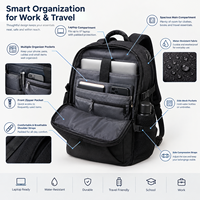 Sac à dos personnalisé Oxford pour homme, décontracté, pour l'école, les voyages, le quotidien, léger, imperméable, pour le travail, ordinateur portable