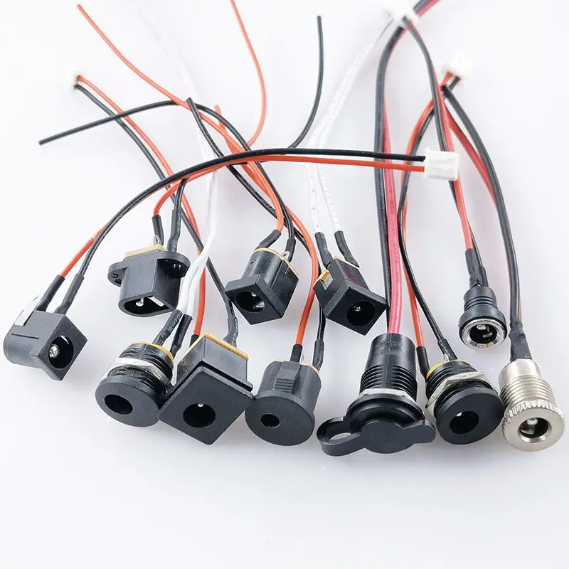 DC plug / socket / jack / adapter / connector manufacturer direct sales, custom cable size 5.5 2.5 2.1 3.5 mm Male / female