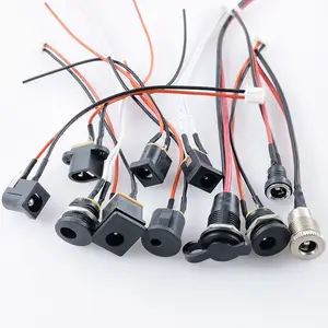 Enchufe de CC/enchufe/conector/Adaptador/Fabricante, venta directa, cable personalizado, tamaño 5,5, 2,5, 2,1, 3,5mm, macho/hembra