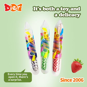 Caramelos al por mayor etiqueta privada personalizada juguete en forma <span class=keywords><strong>de</strong></span> lápiz chupete piruleta con sabor a fruta mixta CC Stick niños caramelo juguete ODM/OEM - Product Image 3