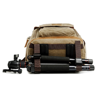 Haute qualité Vintage grande capacité sac pour appareil photo étanche Durable toile cirée sac à dos pour hommes étui pour appareil photo pour DSLR