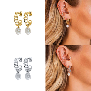 ROXI Nouveauté Tendance Élégante Boucles d'Oreilles Pendantes Perles Chaîne Irrégulière Style Français pour Etsy Shopify - Product Image 4