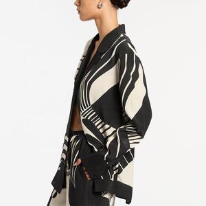 High Quality Womens Silk Pajama Suits Long Sleeve Pyjama for Ladies Printed Homewear Night <strong>Wear</strong> 2 Pcs Sets Casual Shirts - Product Image 5