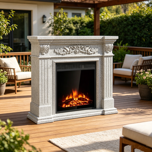 Insert de Cheminée Électrique de Luxe 60 Pouces avec Couleurs de <span class=keywords><strong>Flamme</strong></span> Réglables et Contrôle par Écran Tactile pour Villa, Complexe Hôtelier, Suite, Hall d'Hôtel - Product Image 5