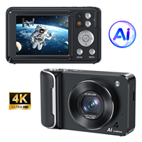 Cámara Digital Compacta con IA para Traducción de Fotos, Creación de Voz, Reconocimiento de Objetos, Pantalla Táctil, 4K, 64MP, Zoom 16x y Detección Facial