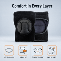 Genouillères Confortables et Respirantes OEM en Gros pour Travaux à Genoux avec Sangles à Fermeture Velcro pour Plombiers, Plasticiens et Jardiniers