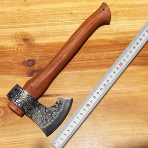 มีดต่อสู้คุณภาพสูงรูปทรงขวานมังกรฟีนิกซ์ ปรับแต่งได้ตามต้องการ OEM DIY สแตนเลสสตีล พกพาสะดวก ด้ามไม้/ไนลอนพลาสติก - Product Image 5