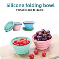 Bol pliable pour l'extérieur, boîte à lunch en silicone ultra-légère et écologique, boîte bento compatible micro-ondes, boîte de rangement alimentaire
