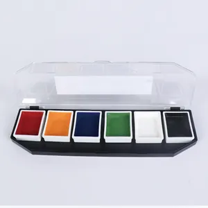 6-color Private Label Alcohol Activated SFX Makeup Waterproof Long Time Lasting 6-color Face Body Paint Palette Skin Colors