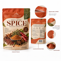 Sachets personnalisés imprimés pour poudre d'épices, sachets refermables de qualité alimentaire, emballages pour poudre d'assaisonnement