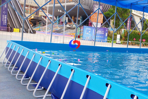 Utefun-Piscina grande rectangular <span class=keywords><strong>de</strong></span> <span class=keywords><strong>acero</strong></span> para exteriores, conjunto <span class=keywords><strong>de</strong></span> piscina sobre el suelo, fácil <span class=keywords><strong>de</strong></span> instalar - Product Image 4