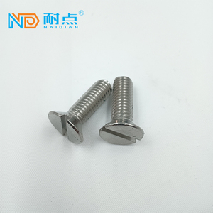 Vis de machine fendues à embase fraisée en acier inoxydable A2 A4 DIN 963 M1.6 - M20 - Product Image 2