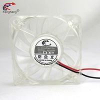 Ventilateur à refroidissement Axial Transparent avec lumière 6010 cc, en plastique, 60x60x10mm, 12V/24V