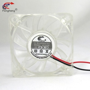 Ventilateur à refroidissement Axial Transparent avec lumière 6010 cc, en plastique, 60x60x10mm, 12V/24V - Product Image 5