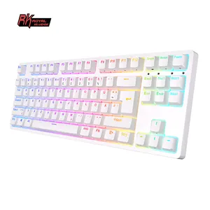 Royal Kludge RK87 Kabellose Gaming Tastatur Bàn Phím Cơ Không Dây Rgb 87 Phím Công Tắc Trục Màu Đỏ Bàn Phím Đức Deutsch