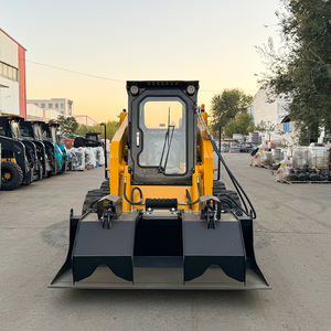 Aliran tinggi 1050kgs 0.5 cube <span class=keywords><strong>meter</strong></span> bucket wheel skid steer loader dengan Chipper lampiran - Product Image 3
