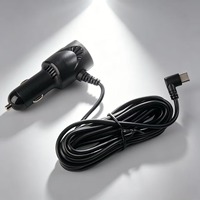 Chargeur de voiture avec câble 12V 24V vers 5V 2A Type-C pour enregistreur de conduite DVR Caméra embarquée Allume-cigare Adaptateur de voiture Vente directe usine