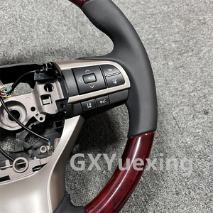 <span class=keywords><strong>Volante</strong></span> de Cuero y Madera de Durazno Rojo para <span class=keywords><strong>Toyota</strong></span> Camry, Corolla, Rav4, Prius, Yaris, 4Runner, Alphard, LEXUS LX570, LX470, GX460 - Product Image 3