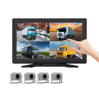 Cámara de Tablero Portátil Industrial de 4 Canales, Grabadora de Video para Camiones, Grabación HD, Control por Voz, Pantalla Táctil IPS para Operaciones Mineras