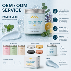 สครับขัดผิวใต้วงแขนสูตรเย็นสดชื่นสำหรับผู้ชาย OEM Professional ช่วยผลัดเซลล์ผิวอย่างอ่อนโยน ทำความสะอาดอย่างล้ำลึก ลดเลือนจุดด่างดำ พร้อมมอบความเย็นสดชื่นด้วยมิ้นท์ - Product Image 3
