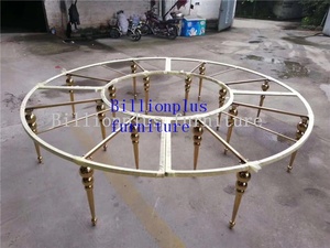 Hiện đại nửa mặt trăng bàn đám cưới với hình bán nguyệt Rỗng ra gương kính thép không gỉ đồ nội thất phòng ăn - Product Image 5