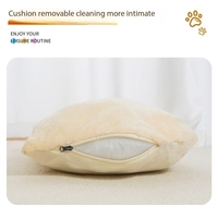 Nouveau Lit pour Animaux de Compagnie Amovible de Haute Qualité, Motif Tête de Chat Mignon, Doux et Chaud, Maison Semi-fermée Épaisse pour Chien, Style Dessin Animé