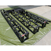 Aluminio negro 5 pies 6 pies 8 pies 10 pies 12 ''Tomcat pantalla Led Audio Dj concierto evento escenario iluminación caja cuadrada tornillo perno Truss