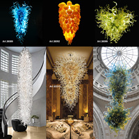 Lustre en cristal islamique de grande personnalisation de luxe décoratif brillant coloré moderne hall de mosquée arabe