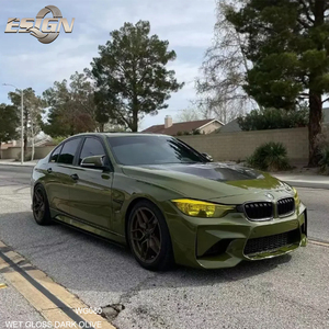 Rouleau de film vinyle pour voiture Crystal Gloss Dark Olive, anti-rayures, changeant de couleur, protection UV, garantie 3 ans - Product Image 3