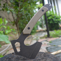 Hache de survie et de camping multifonctionnelle Yeehand OEM de qualité industrielle avec lame en acier 3Cr13 à dos plat et manche en G10