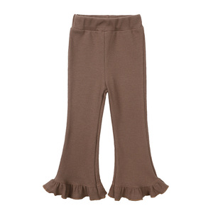 Pantaloni a zampa di elefante per bambini primavera pantaloni carini in cotone morbido e Casual pantaloni elasticizzati pantaloni eleganti e da principessa per bambini - Product Image 5