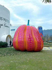 Décoration de citrouille à pois <span class=keywords><strong>Yayoi</strong></span> Kusama, sculpture en verre et acier pour l'extérieur, paysage de jardin, pièces décoratives à grande échelle - Product Image 4