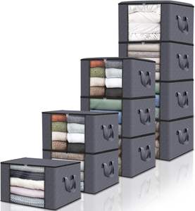 Wardrobe Foldable Oxford Cloth <b>Storage</b> Organizer Bag Large Capacity Steel Frame Clothes <b>Storage</b> Box Home <b>Storage</b> & Organization - Product Image 2