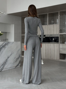 女装春秋休闲都市因果两件套懒人休闲拼接伪两件套Dropshipping衣服 - Product Image 4