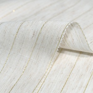 Luxury 190gsm 140cm 14%Linen 85%Lyocell 1%Metallic Fiber Fabric Stripes Linen Lyocell Metallic Fiber Blend Fabric <strong>for</strong> Clothing - Product Image 3