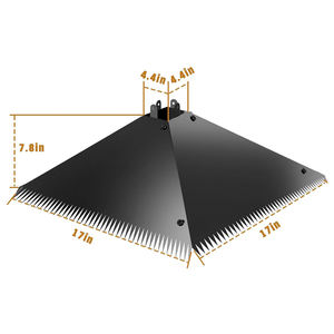 Металлические шипы-отпугиватели для деревянных столбов 4x4, черные, квадратные, для защиты от сquirrels, для уличных кормушек для птиц - Product Image 2