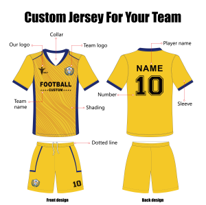 Benutzer definierte Sublimation V-Ausschnitt Fußball trikot OEM Service Automat isierte Schneid technik für personal isierte Fußball Maillot De Football - Product Image 5