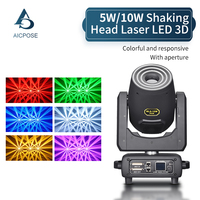 AICPOSE Professionelle Indoor-Bühnen-Moving-Head-Beam-Laserlicht RGB DMX LED 3D Moving Head Laserlampe