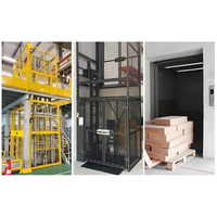 Monte-charge avec porte automatique 1000 kg, 2 étages, élévateur hydraulique pour marchandises pour usine