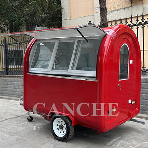 Mini carrito Hotdog, camión de comida móvil para helados con ventanas corredizas | Remolque de cocina expendedora totalmente equipado a la venta - Product Image 4