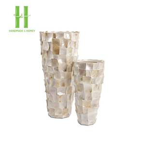 Top Vente Mère de Perle Incrustation Vase Moderne Pour Fleur Décor Table Et Maison OEM Personnaliser Paquet au Vietnam Usine Directement - Product Image 6