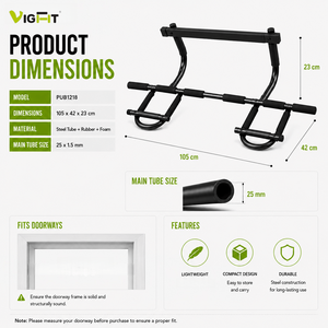Barra de dominadas portátil para puerta, entrenador de fuerza montado en la puerta, equipo de fitness para interiores para entrenamiento en casa - Product Image 5