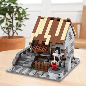 ชุดบล็อกตัวต่อพลาสติก ABS รุ่นโมเดิร์นชาเลต์ MOC5018 บ้านไม้ซุงพร้อมบ่อน้ำแบบทำเอง ของเล่นก่อสร้าง DIY สำหรับเด็ก - Product Image 2