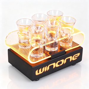 Plateau à shots en acrylique lumineux à LED pour 6 ou 12 verres, personnalisable avec logo, pour événements et décoration de lounge - Product Image 6